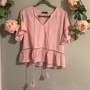 Adeline top with bell sleeves size small